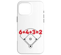 6432 Equazione matematica sul campo dei numeri di gioco doppio baseball Custodia per iPhone 16 Pro Max