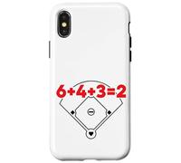 6432 Equazione matematica sul campo dei numeri di gioco doppio baseball Custodia per iPhone X/XS