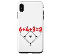 6432 Equazione matematica sul campo dei numeri di gioco doppio baseball Custodia per iPhone XS Max