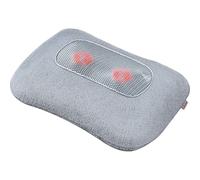 Beurer MG 145 cuscino massaggiante, massaggiatore schiena collo per massaggio shiatsu rilassante, funzione riscaldante, copertura lavabile, 4 testine massaggianti, grigio