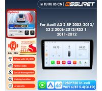 64G 4G-LTE Carplay AutoRadio 2 Din Android 14 Car Stereo con schermo GPS per Audi RS3 Sportback A3 8P S3 2003-2012 Multimedia BT
