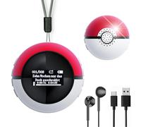 64G Lettore MP3 per Bambini, Bluetooth 5.0 MP3 Lettore Musicale mini a forma di Monster Ball, Supporto per Altoparlanti, Radio FM, Funzione di Registrazione e Contapassi, Con Cuffie e Cordino