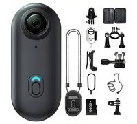 64GB 1080P Telecamera indossabile senza mani, videocamera portatile compatta per ciclismo, sci, sport all'aperto ed estremi, lavoro, viaggi, passeggiare il cane (Nero) ABS