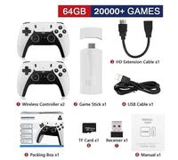 (64GB 20000 GAME1062)M8 PLUS Console per videogiochi retrò Console wireless 2.4G Game Stick 4k 64GB