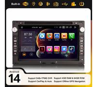 64GB 8-Core Navi Android 14 Autoradio Per VW Bora Jetta Golf4 T5 POLO Seat IBIZA