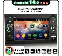 64GB Android 14 Autoradio DAB+IPS Ford C/S-Max Focus Galaxy Kuga Connect Fiesta