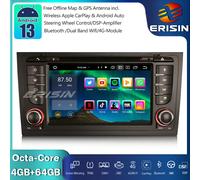 64GB Android 14 Autoradio GPS Navi Audi A6 S6 RS6 Allroad DAB+CarPlay RDS DVD FM