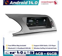 64GB Android 14 Autoradio GPS per Audi A4 S4 RS4 WiFi DAB+ CarPlay BT5.1 DSP 4G
