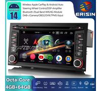 64GB Android 14 Autoradio GPS per Seat Leon CarPlay DAB+ OBD2 Wifi DVD RDS Navi