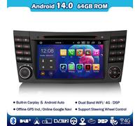 64GB Android 14 Autoradio Mercedes LS/E W211 W219 CarPlay Navigatore DVD