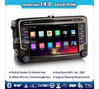 64GB Android 14 Autoradio Navi DVD VW Golf 5/6 Polo 6R Passat B6 Caddy T5 Jetta