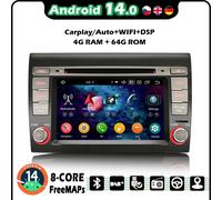 64GB Android 14 Carplay Autoradio Carplay Fiat Bravo Navigatore GPS DVD SWC WIFI