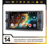 64GB Android 14 DAB+ Autoradio CarPlay Navi 8 Core Toyota Corolla RAV4 Vios Vitz