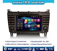 64GB Android 14 GPS Autoradio Mercedes Classe C W203 Classe G W463 Radio Carplay