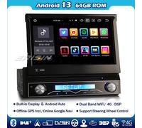 64GB Android 14 Universal Autoradio CarPlay DVD BT5.0 WiFi DAB+Navi GPS IPS SWC