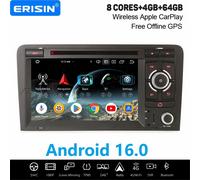 64GB Android 16 Autoradio per AUDI A3 S3 RS3 Navigatore CarPlay Wifi DAB+ CD USB