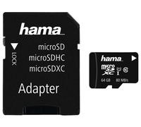 64GB C10 UHS-I MICROSDHC,80MB/S,Vuoto Media Flash Memoria Tipo MICROSD Per HAMA