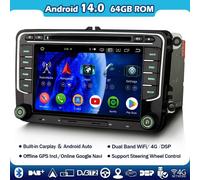 64GB Carplay Android 14 Autoradio GPS VW Polo 6R Amarok Caddy Crafter Skoda Yeti