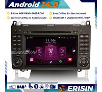 64GB DAB+ Android 14 Autoradio GPS DVD Mercedes A/B Class Sprinter Viano Crafter
