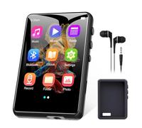 64GB Lettore MP3 Bluetooth 5.3 da con Touchscreen da 2,4 Pollici, Lettore MP3 Portatile con Altoparlanti, Capacità di Registrazione, Radio FM Espandibile fino a 128 G (Space Black)