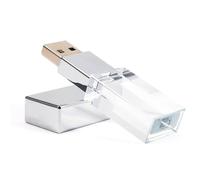 64GB USB 3.0 Flash Drive Silver Crystal Clear Rectangular Pendrive Ideal Wedding Gift for Data Storage