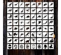 64pz Dinosauri Stencil plastica bambini disegno Stencil riutilizzabili Hollow Out pittura Stencils per fai da te Craft vernice Stencils per la pittura su legno muro carta Rock Decor