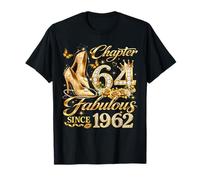 64th Birthday Queen Chapter 64 Fabulous Since 1962 Women Maglietta