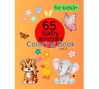 65 baby animal coloring book: kids coloring book