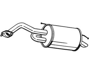 65 CV SILENZIATORE POSTERIORE PER CHEVROLET Matiz M200, M250 1.0 KW 48 CV 65