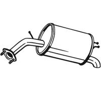 65 CV SILENZIATORE POSTERIORE PER CHEVROLET Spark M300 1.0 LPG KW 48 CV 65