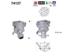 As 74137 Catalizzatore per Nissan Micra III K12 Micra C+C Note E11 NE11