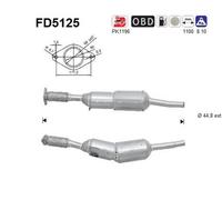 AS Filtro antiparticolato (FAP) FD5125 55 kW 75 CV per Renault Clio IV BH 1.5 dCi 75