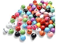 65 Pezzi Campanellini, 14mm Campanellini Colorati, Natale Campanellini, Campanelle Per Fai Da Te in Metallo Colorato per Natale, Compleanno, Creazione di Gioielli, Accessori Art Craft