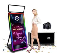 65 pollici Magic Mirror Photo Booth Machine Macchine a specchio a 43 pollici Touch Screen,luce di riempimento per matrimoni, feste e noleggio eventi (Black, photo booth+camera)