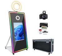 65 "Specchio Photo Booth con stampante e fotocamera Specchio magico Photo Booth 32 "Touch Screen Selfie DSLR Photobooth Macchina per feste Eventi Noleggio Matrimonio Natale