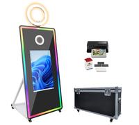 65 "Specchio Photo Booth con Stampante Specchio Magico Photo Booth 32 "Touch Screen Selfie Photobooth Macchina per Feste Eventi Noleggio Matrimonio Natale
