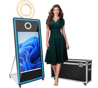 65 "Specchio Photo Booth Specchio Magico Photo Booth 43 "Touch Screen Selfie Bianco Photobooth Macchina per Eventi Partito Noleggio Matrimonio Natale