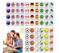 65 Tiles National Flag Mahjong Game Set | Mahjong Game Blocks | Flag Pattern Mahjong Game Blocks | Mahjong Tiles Puzzles Spiel for Family Games