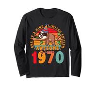 65 Year Old Sloth Vintage 1961 Limited Edition 65th Birthday Maglia a Manica