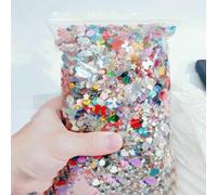 650-800 pezzi misti Aurora Bowknots Nail Charms 50 g/sacchetto Resina Kawaii Ribbon Bowknots Nail Design Gemme Coreano Manicure Strass-ZCF133-MIX (50 g)