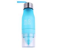 650 ml - H2O Water Bottle Portable salute succo spremi limone frutta infusore Cup - create your own Naturally Flavored Fruit Infused Water, succhi, tè freddo, limonata o bevande frizzanti (Blue)