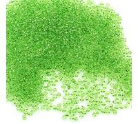 6500 perline rocailles in vetro da 2 mm, 11/0, 17 colori trasparenti a scelta, colore: verde chiaro