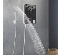 6500 W scaldabagno elettrico doccia con doccetta, scaldabagno con display a LED e protezione di sicurezza (IPX24), gamma di temperatura dell'acqua calda istantanea 30-55°C per cucina/bagno/doccia