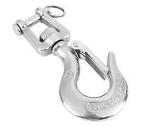 650kg Gancio Girevole, Gancio Sollevamento Girevole in Acciaio Inox, con Occhiello Girevole e Chiusura di Sicurezza, Gancio di Sicurezza per Catena Forestale