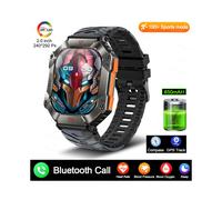 (650mA Bluetooth Chiamata Nero Mimetico) Nuovo Orologio Intelligente GPS Tracker Militare Android Orologio Fitness