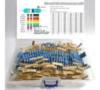 650Pcs 2W 1% 1R-2.2M 130ValuesX5Pcs Set di kit di resistori a film metallico KHzIgRdY (Size : Without Box)