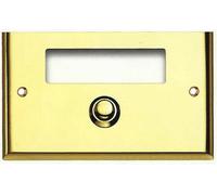 Campanello Per Porta Portoncino Nettuno Ottone Con Foro Per Etichetta 120x75