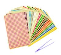 6528 Pcs Etichette Adesive Colorate,6mm Etichette Autoadesive Rotondi,Autoadesive Sticker Colorati Rotonde Cerchio,Sigillo Adesivi,Adesive Colorate Multiuso (16 Colori)
