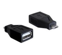 65296 adattatore per inversione del genere dei cavi USB 2.0-A USB Micro-B Nero Nero, USB 2.0-A, USB Micro-B, Nero