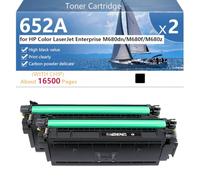 652A Cartuccia Toner di Ricambio Compatibile per HP Color LaserJet Enterprise M680dn M680f M680z Stampanti, Alta Resa 16500 Pagine, Facile da Installare,Black-2 pack